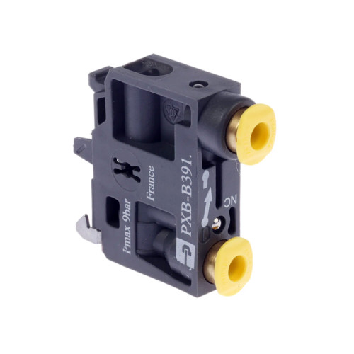 Valva 3/2 pneumatica, seria PXB, pentru actionare cu buton, racorduri push-in tub Ø4 mm