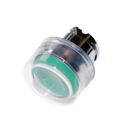 Buton plat cu protectie flexibila, actionare prin apasare, revenire cu arc