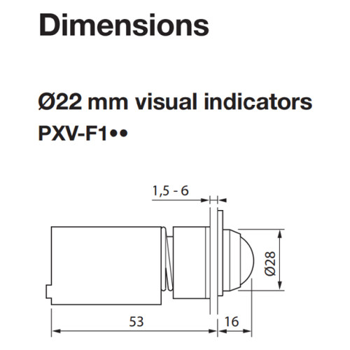 Indicator pneumatic seria PXV, Parker