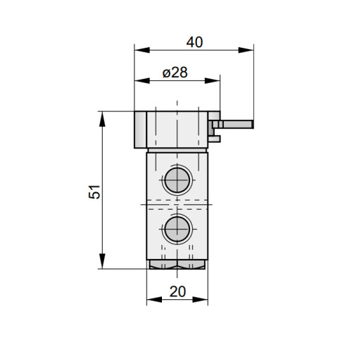 Valva 3/2 de panou, actionare cu buton, seria K9 Parker-Origa