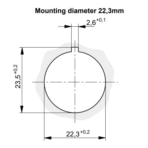 Buton selector rotativ prelungit cu 2 pozitii, cu revenire, Parker-Origa