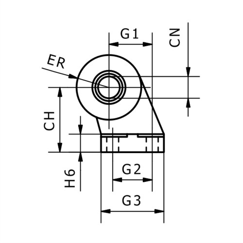Flansa pivot inclinata cu articulatie sferica