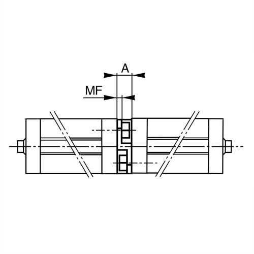 Kit de montaj duplex cilindri pneumatici seria P1P