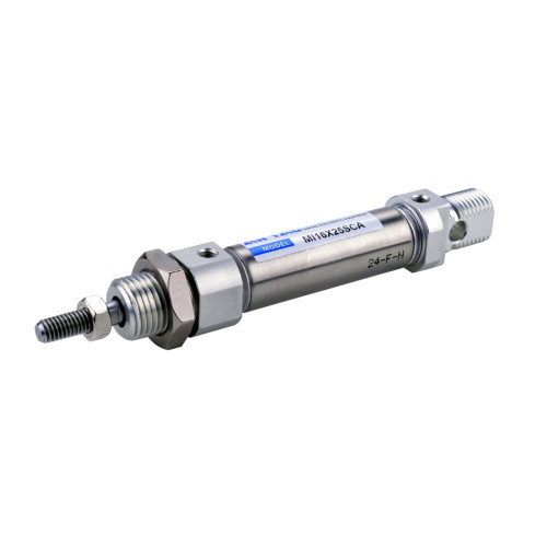 Cilindru pneumatic rotund ISO 6432, seria MI Ø25, dubla actionare, amortizare fixa