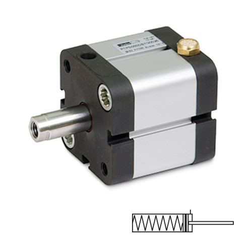 Cilindru pneumatic compact, seria P1P Ø63, simpla actionare, tija extinsa