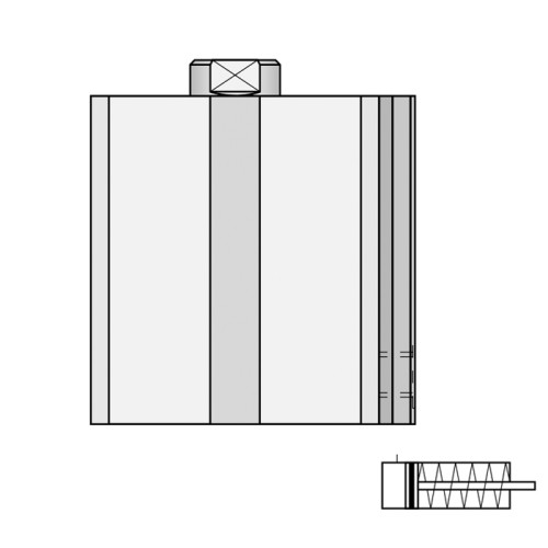 Cilindru pneumatic compact, cursa scurta, seria SZ7 Ø12, simpla actionare, tija retrasa, Parker Origa