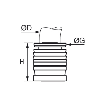 Cartridge push-in, seria LF3000 inch