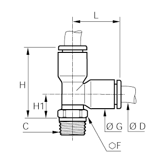 Racord rapid T, filet exterior BSPT sau NPT