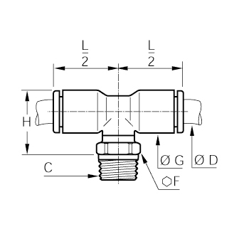 Racord rapid T, filet exterior BSPT sau NPT