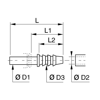 Racord adaptor, plug-in, stut furtun