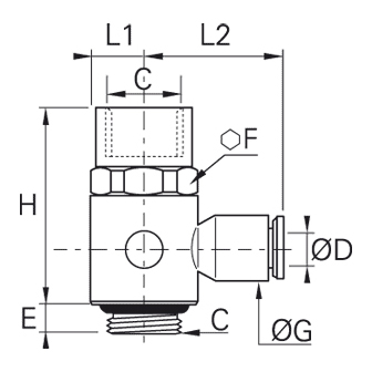 Racord rapid banjo, filet interior-exterior