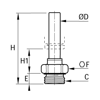 Racord drept plug-in, filet BSPP sau metric