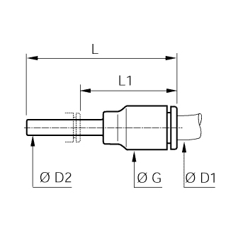 Racord rapid drept, crescator, tub in inch