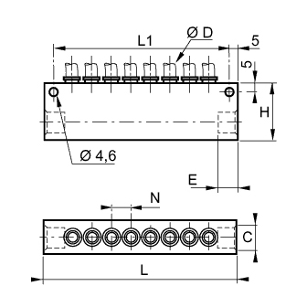 Placa distribuitoare cu racorduri push-in