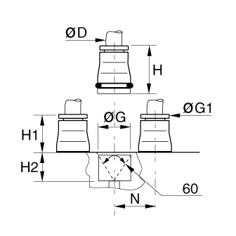 Cartridge push-in, seria LF3600