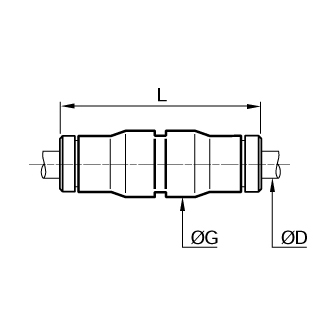 Racord rapid drept prelungitor, tub in inch