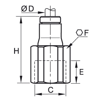 Racord rapid drept, filet interior BSPP sau metric