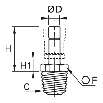 Racord drept plug-in, filet BSPT