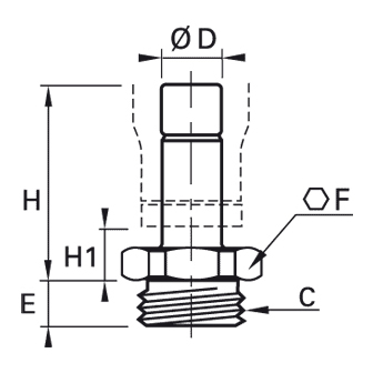 Racord drept plug-in, filet BSPP