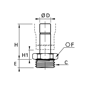 Racord drept plug-in, alama cu continut redus de plumb, filet BSPP