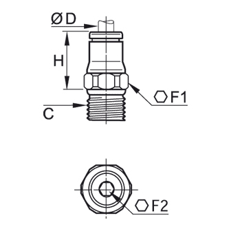 Racord rapid drept, filet exterior BSPT sau NPT