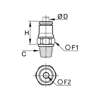 Racord rapid drept, alama cu continut redus de plumb, filet exterior BSPT sau NPT