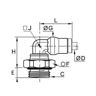 Racord rapid L, alama cu continut redus de plumb, filet exterior BSPP sau metric