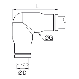 Racord rapid L, inox, tub in inch