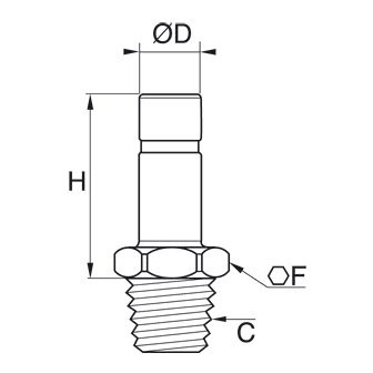 Racord drept plug-in, inox, filet BSPT