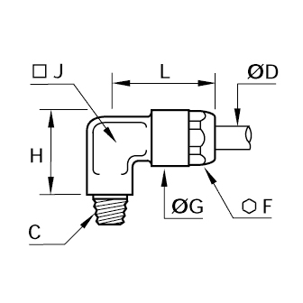 Racord L ungere, filet exterior BSPT sau metric conic