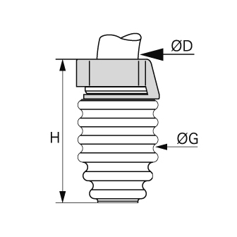 Racord obturator DB (Direct Buried) cu clema de securizare