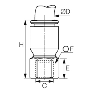 Racord adaptor, Liquifit, filet interior UNS