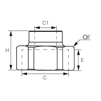 Racord adaptor, Liquifit, filet interior-interior