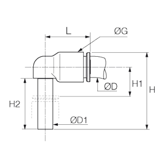 Racord rapid L, Liquifit, plug-in, tub in inch