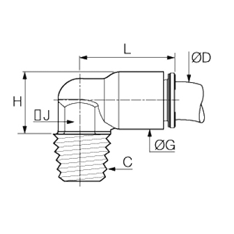 Racord rapid L , Liquifit, filet exterior NPT, tub in inch