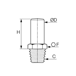 Racord drept plug-in, LF6800, filet BSPT