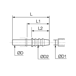 Racord adaptor plug-in, LF6800, stut furtun