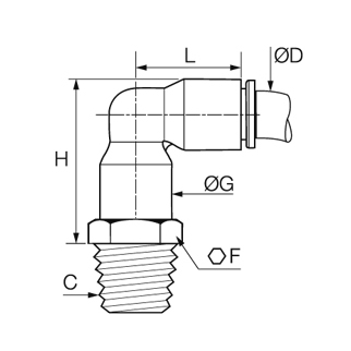 Racord rapid L, LF6800, filet exterior BSPT