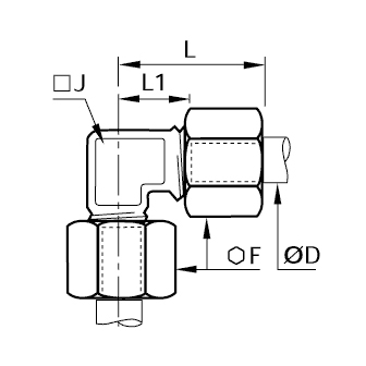 Racord L inox