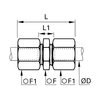 Racord drept inox, prelungitor