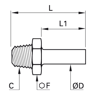 Racord adaptor inox, teava-filet exterior NPT