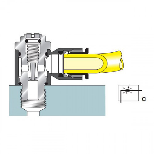 Regulator de debit bidirectional, filet BSPP