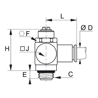 Regulator de debit, push-in filet BSPP sau metric