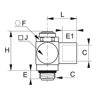 Regulator de debit, cu filet BSPP sau metric