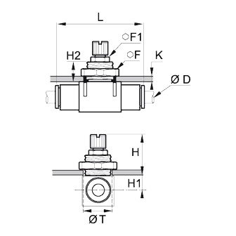 Regulator de debit unidirectional, de panou