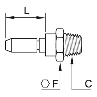 Cupla rapida tata, seria Mini, DN 2, filet exterior BSPT