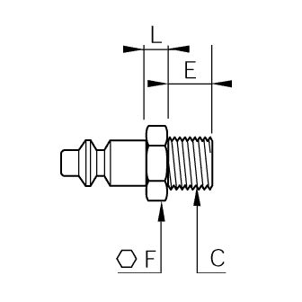 Cupla rapida tata, DN 5, seria Standard, filet exterior BSPP