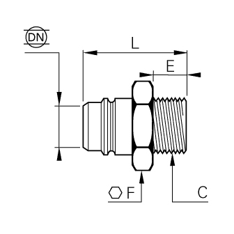 Cupla rapida tata, seria Maxi, DN 19, filet exterior BSPP