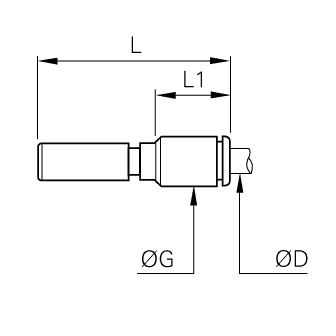 Cupla rapida tata, seria Mini, DN 3, racord push-in