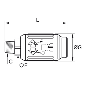 Cupla rapida mama, seria C9000, profil ARO, filet exterior BSPT